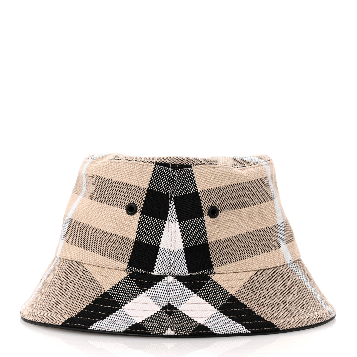 Cotton Canvas Giant Check Bucket Hat M  Dusty Sand