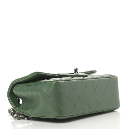 Chanel Lambskin Quilted Mini Rectangular Flap Green 4 of 14