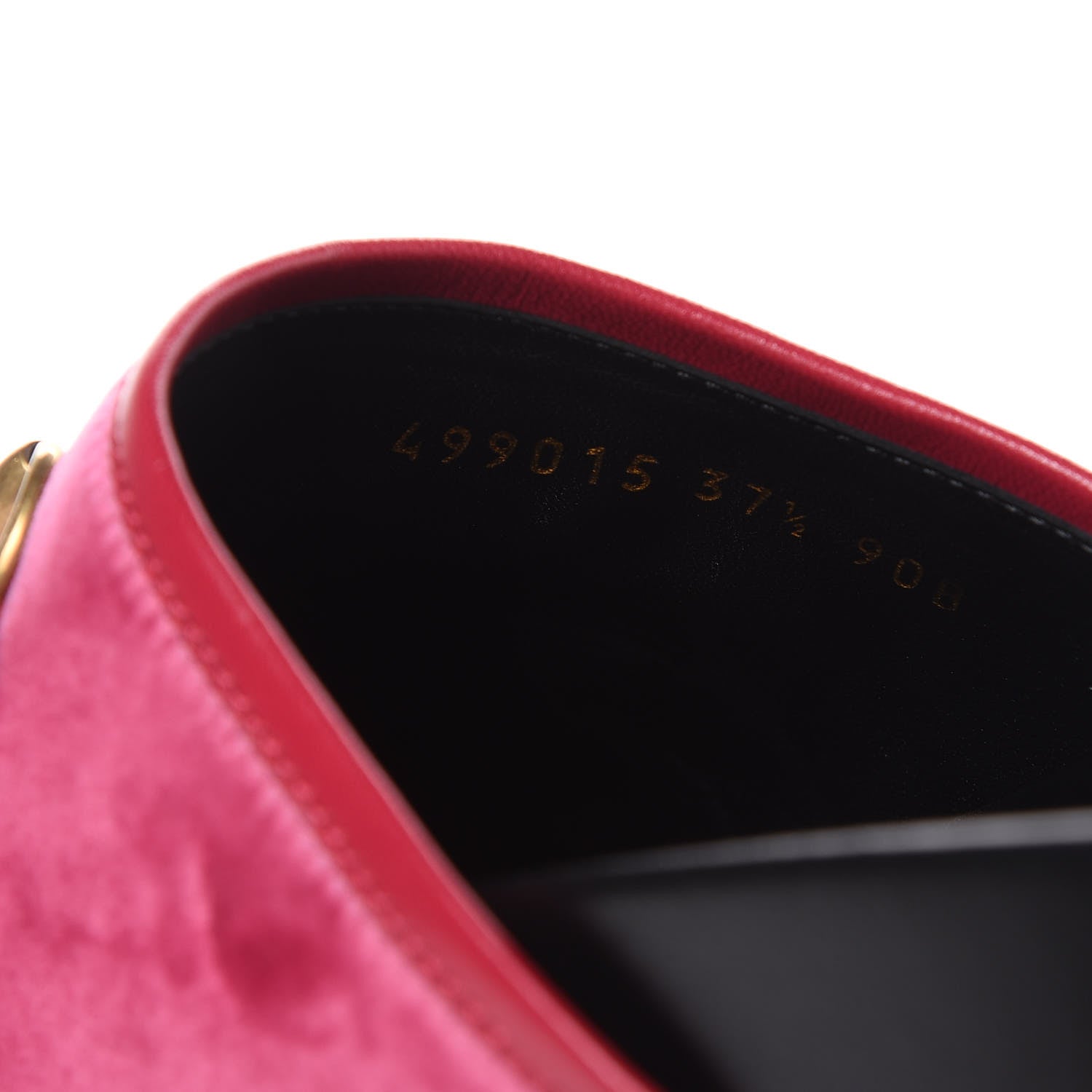 Gucci Softy Velvet Malaga Kid Womens Horsebit River Slippers 37.5 Light Raspberry Rose 8 of 10
