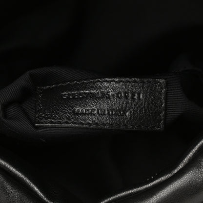 Saint Laurent Lambskin Quilted Monogram Monochrome Medium Loulou Puffer Chain Satchel Black 8 of 14