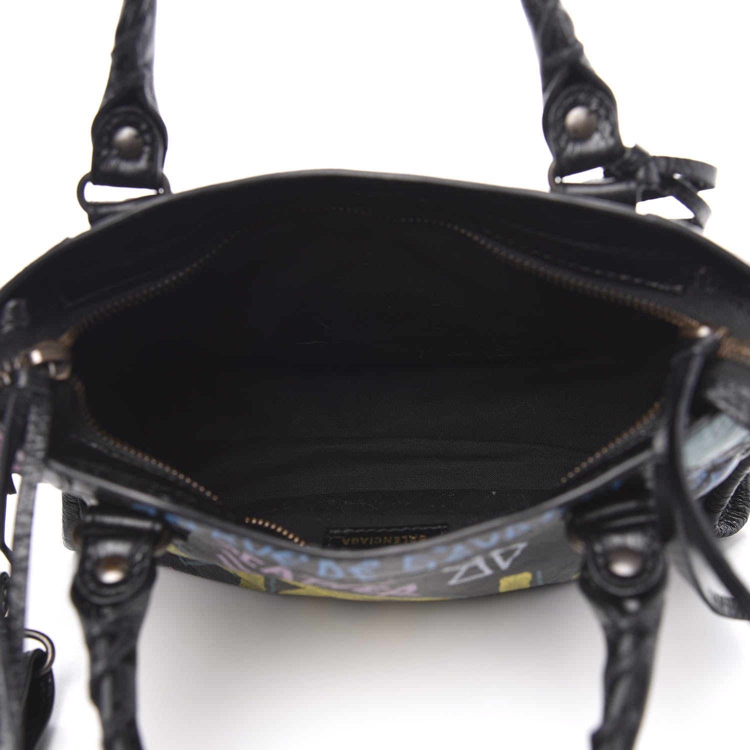 Balenciaga Agneau Arena Graffiti All Over Classic Hardware Mini City Black Multicolor 5 of 9