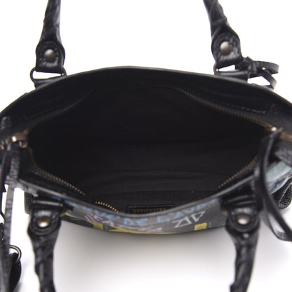 Balenciaga Agneau Arena Graffiti All Over Classic Hardware Mini City Black Multicolor 5 of 9