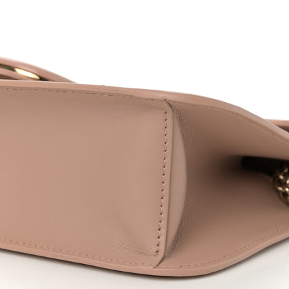 Valentino Garavani Calfskin Enamel Vlogo Loco Shoulder Bag Rose Cannelle 10 of 11