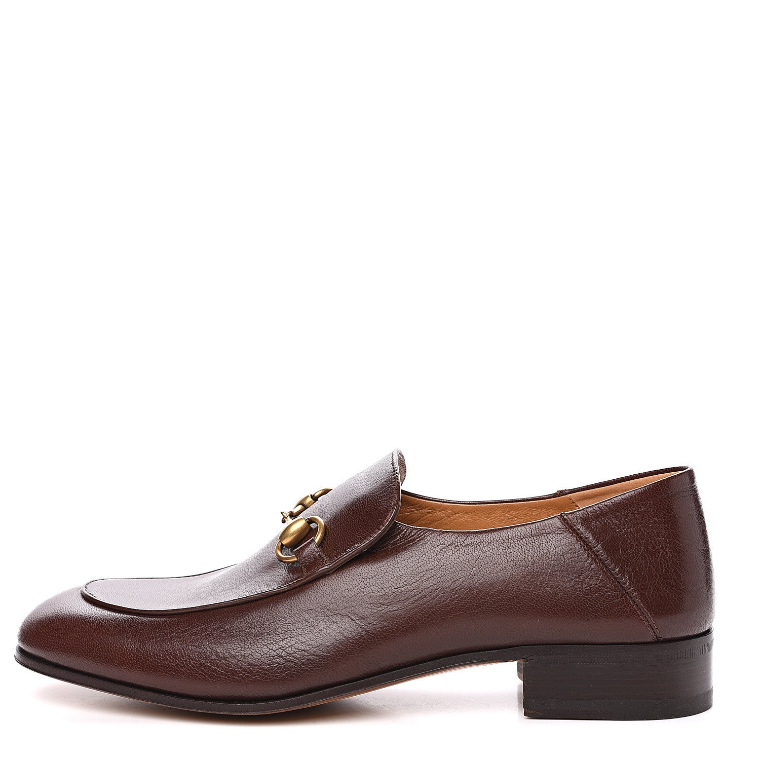 Gucci Goatskin Mens Horsebit Loafers 8.5 Brown 1 of 9