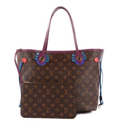 Louis Vuitton Monogram Totem Neverfull MM Magenta 1 of 8