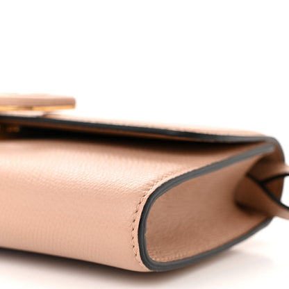 Valentino Garavani Grained Calfskin VSling Clutch With Shoulder Strap Rose Cannelle 9 of 9