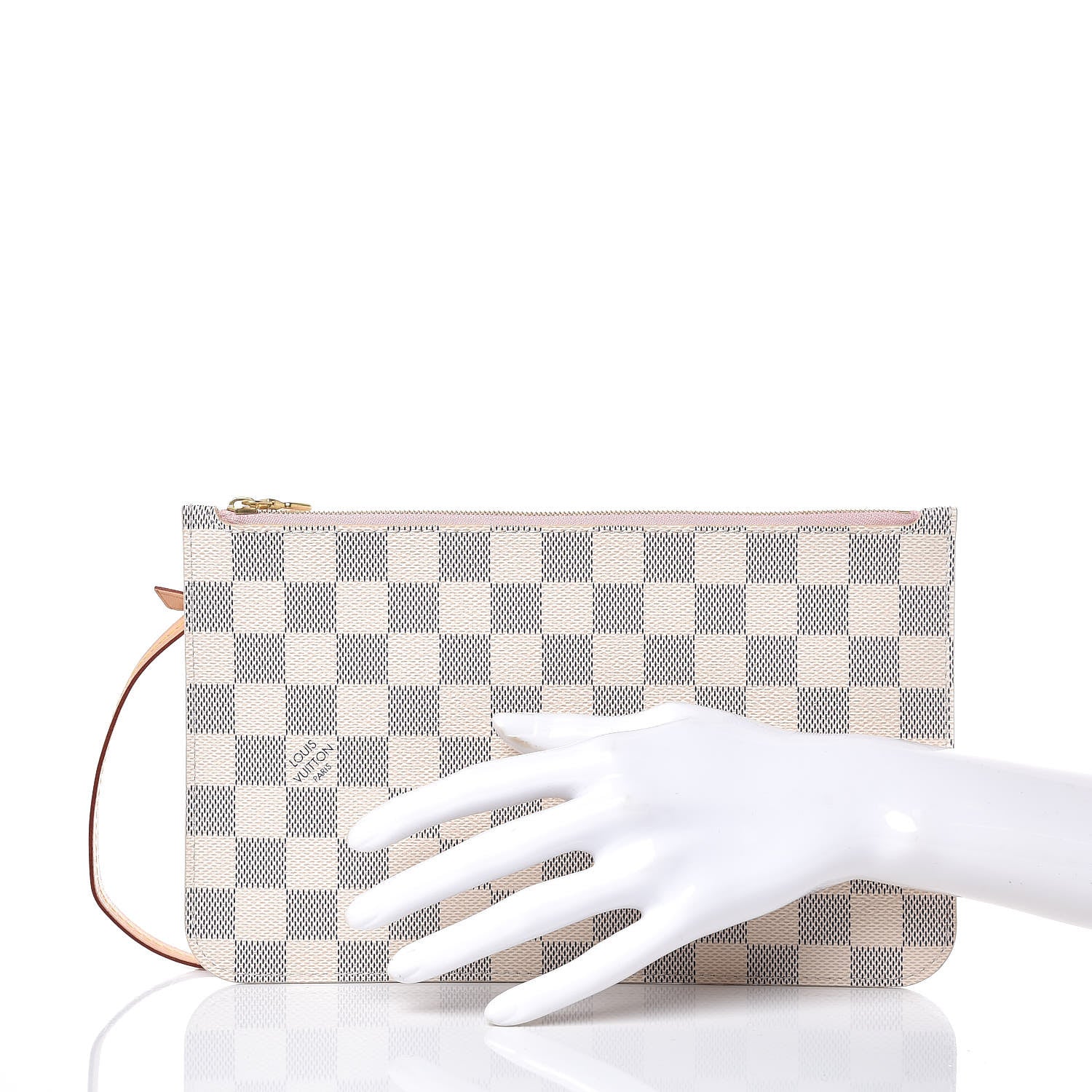 Louis Vuitton Damier Azur Neverfull MM GM Pochette Rose Ballerine 2 of 7