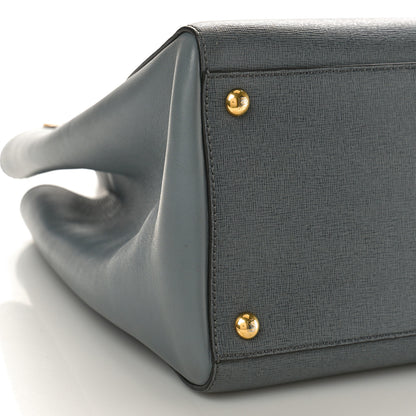 Fendi Vitello Elite Regular 2Jours Tote Gray 7 of 8