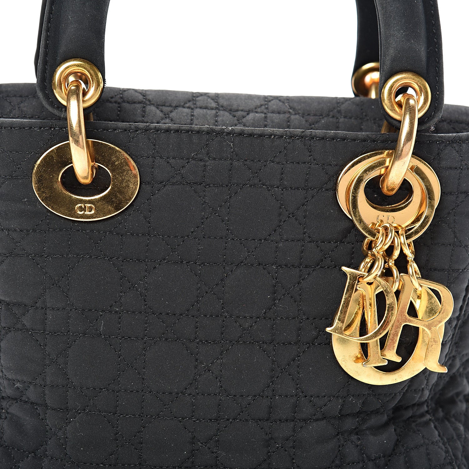 Christian Dior Nylon Cannage Mini Lady Dior Black 7 of 15