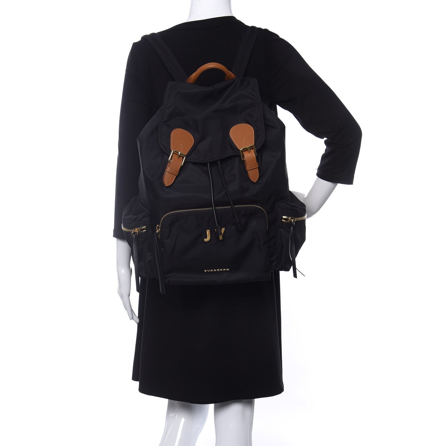 Nylon Medium Rucksack Backpack Black