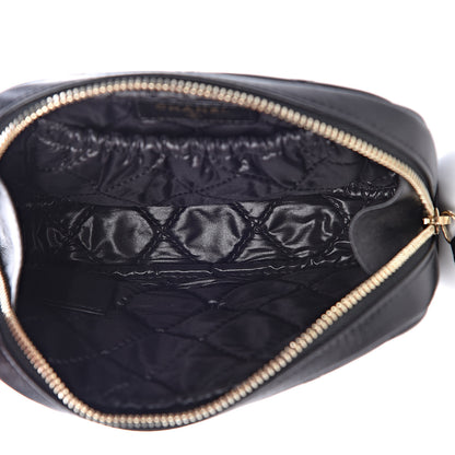 Chanel Lambskin Quilted Small Curvy Pouch Cosmetic Case Black 5 of 8