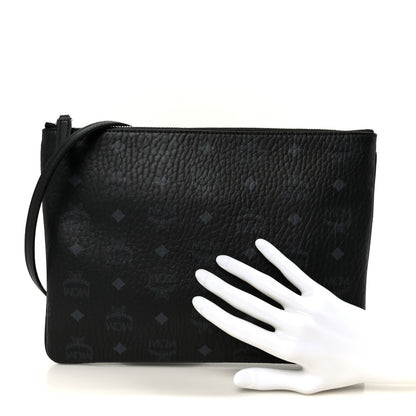 MCM Visetos Medium Crossbody Pouch Black 3 of 11
