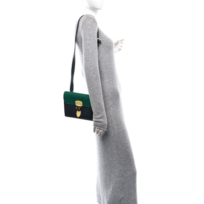 Hermes Togo Sac A Depeches 21 Messenger Bag Gris Misty Vert Vertigo Jaune Poussin 3 of 9