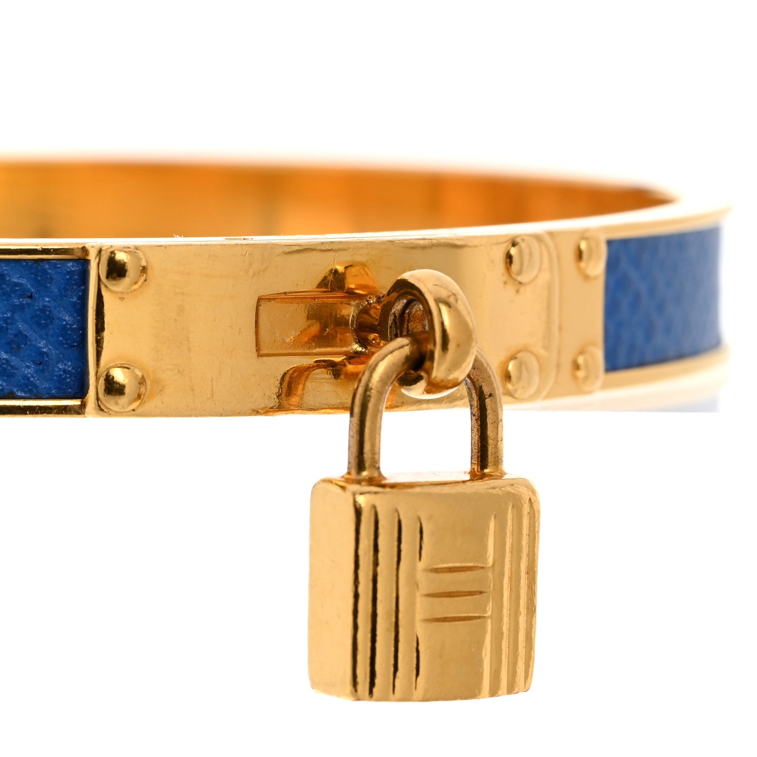 Hermes Courchevel Kelly Lock Cadena Bracelet Brighton Bleu 6 of 6