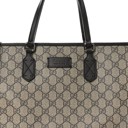 Gucci GG Supreme Monogram Medium Zippered Tote Dark Brown 8 of 10