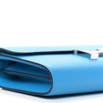 Hermes Epsom Alligator Lizard Constance Wallet To Go Bleu Frida Etrusque Ombre 7 of 8