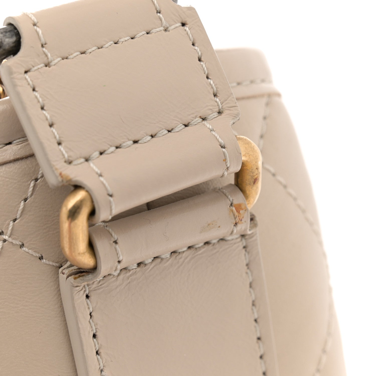 Chanel Aged Calfskin Quilted Medium Gabrielle Hobo Beige 13 of 14