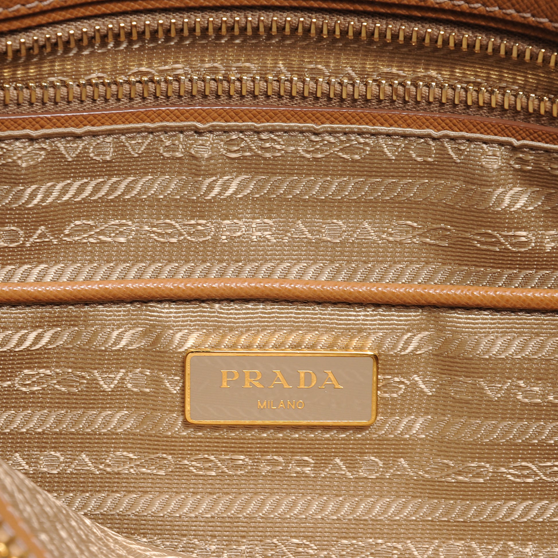 Prada Saffiano Lux Parabole Tote Caramel 8 of 10