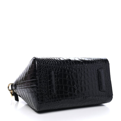 Givenchy Calfskin Crocodile Embossed Small Antigona Black 3 of 4