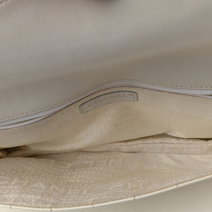 Chanel Patent Square Stitched CC Flap Clutch White 4 of 8