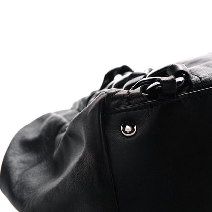 Chanel Calfskin Modern Chain Rhodoid East West Tote Black 7 of 13