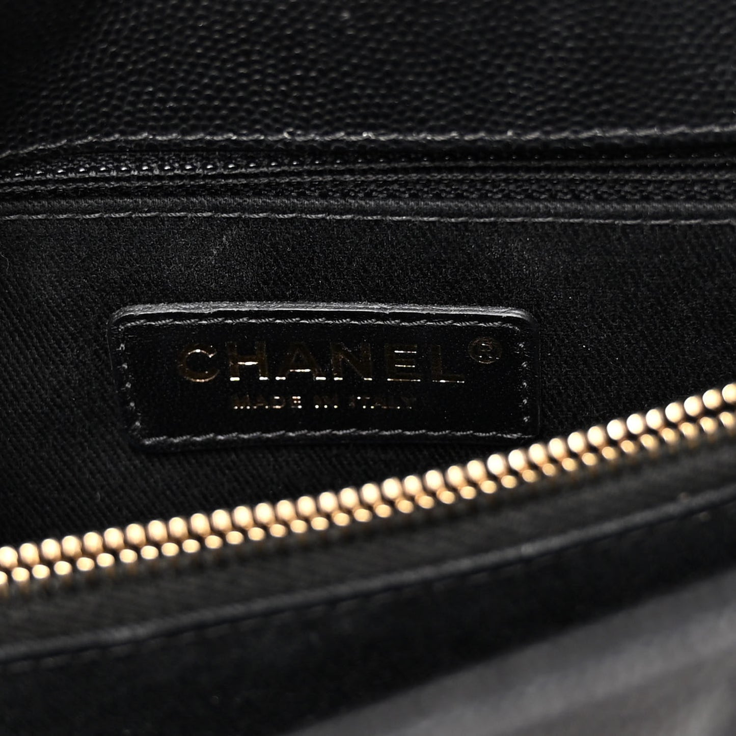 Caviar Lizard Embossed Chevron Quilted Medium Coco Handle Flap Black