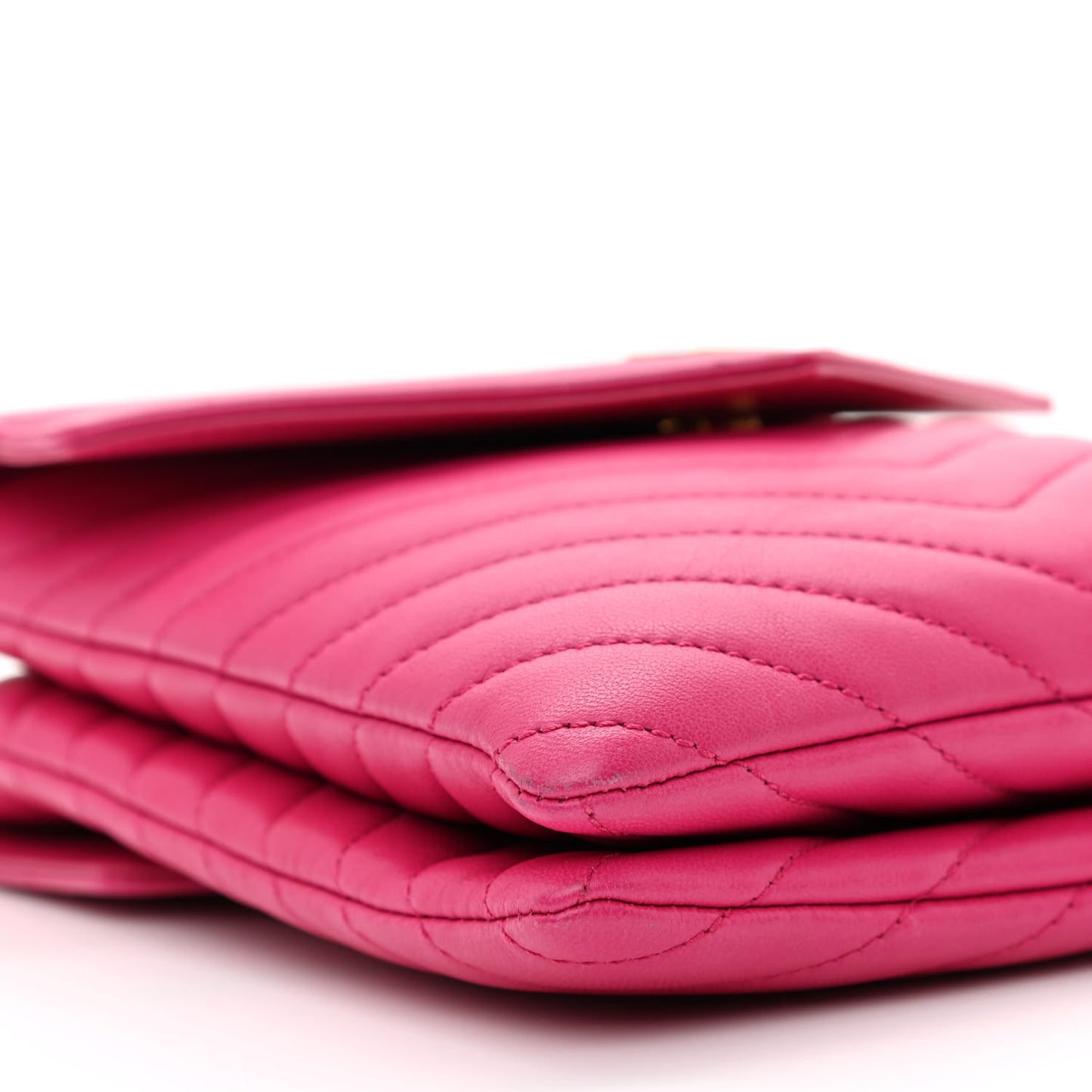 Lambskin Quilted Double Flap Bag Pink