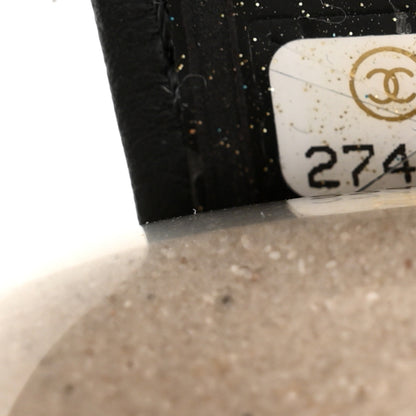 Chanel Lambskin PVC Sand By The Sea Flap With Pearl Strap Black 7 of 10