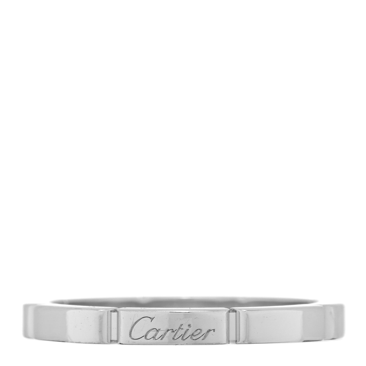 Cartier 18K White Gold 2.5mm Maillon Panthere Wedding Band Ring 58 8.25 1 of 5