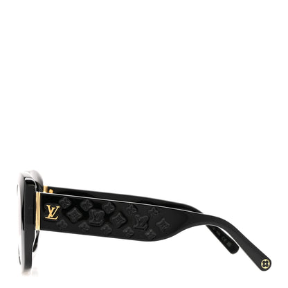 Louis Vuitton Acetate LV Empreinte Square Sunglasses Z1611E Black 3 of 7
