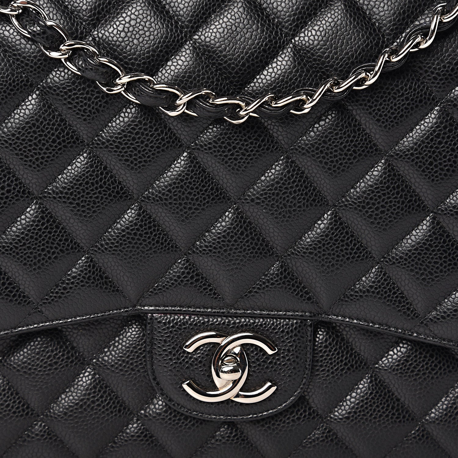 Chanel Caviar Quilted Maxi Double Flap Black 9 of 10