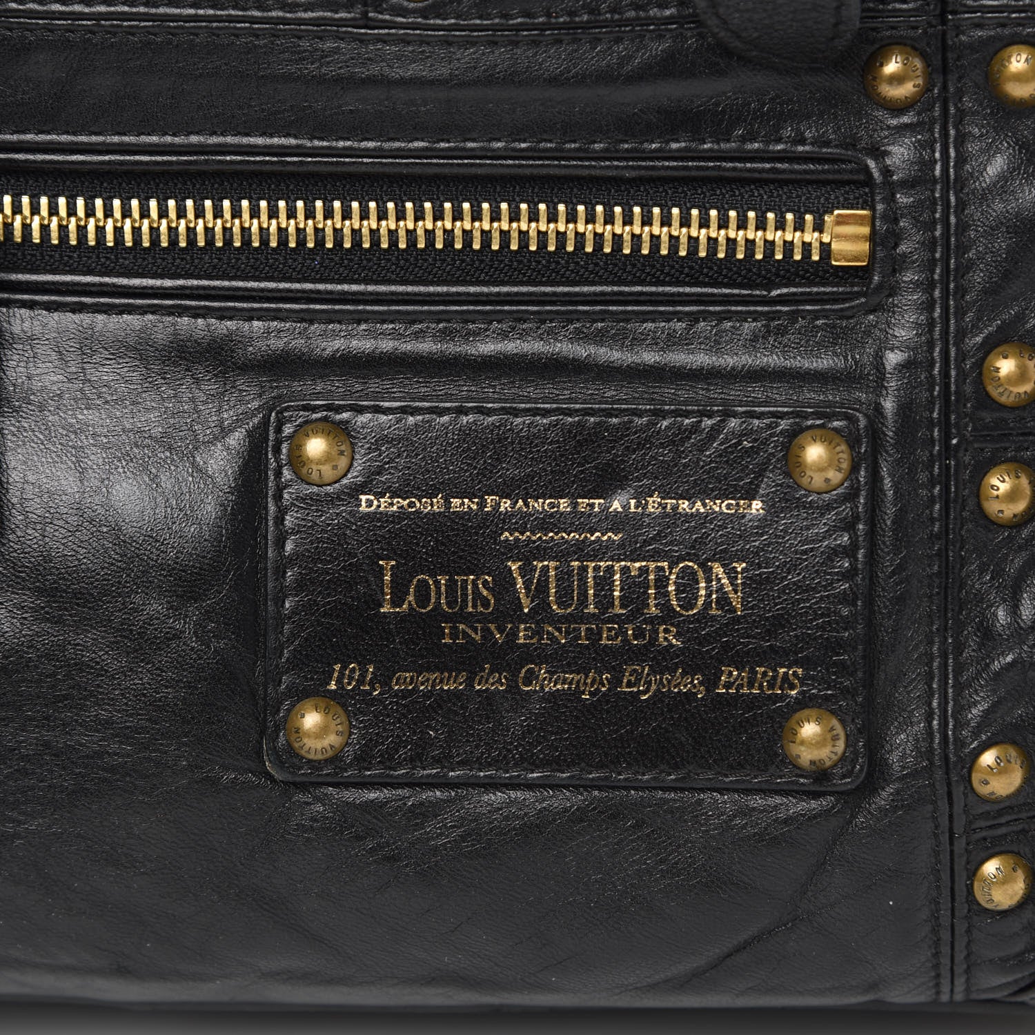 Louis Vuitton Lambskin Riveting Black 14 of 14