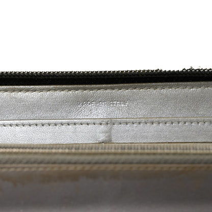 Chanel Lambskin Camellia Embossed Zipped Gusset Wallet Black 7 of 12
