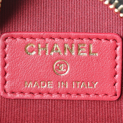 Chanel Shearling Sheepskin Chanel 19 Round Clutch With Chain Black 6 of 10