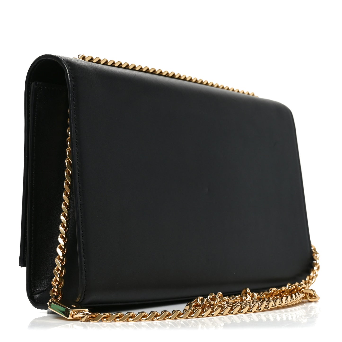 Smooth Calfskin Medium Classic Monogram Kate Tassel Satchel Black