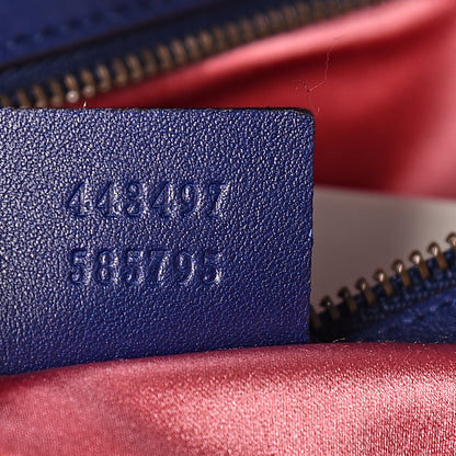 Gucci Velvet Matelasse Small GG Marmont Shoulder Bag Cobalt Blue 7 of 10