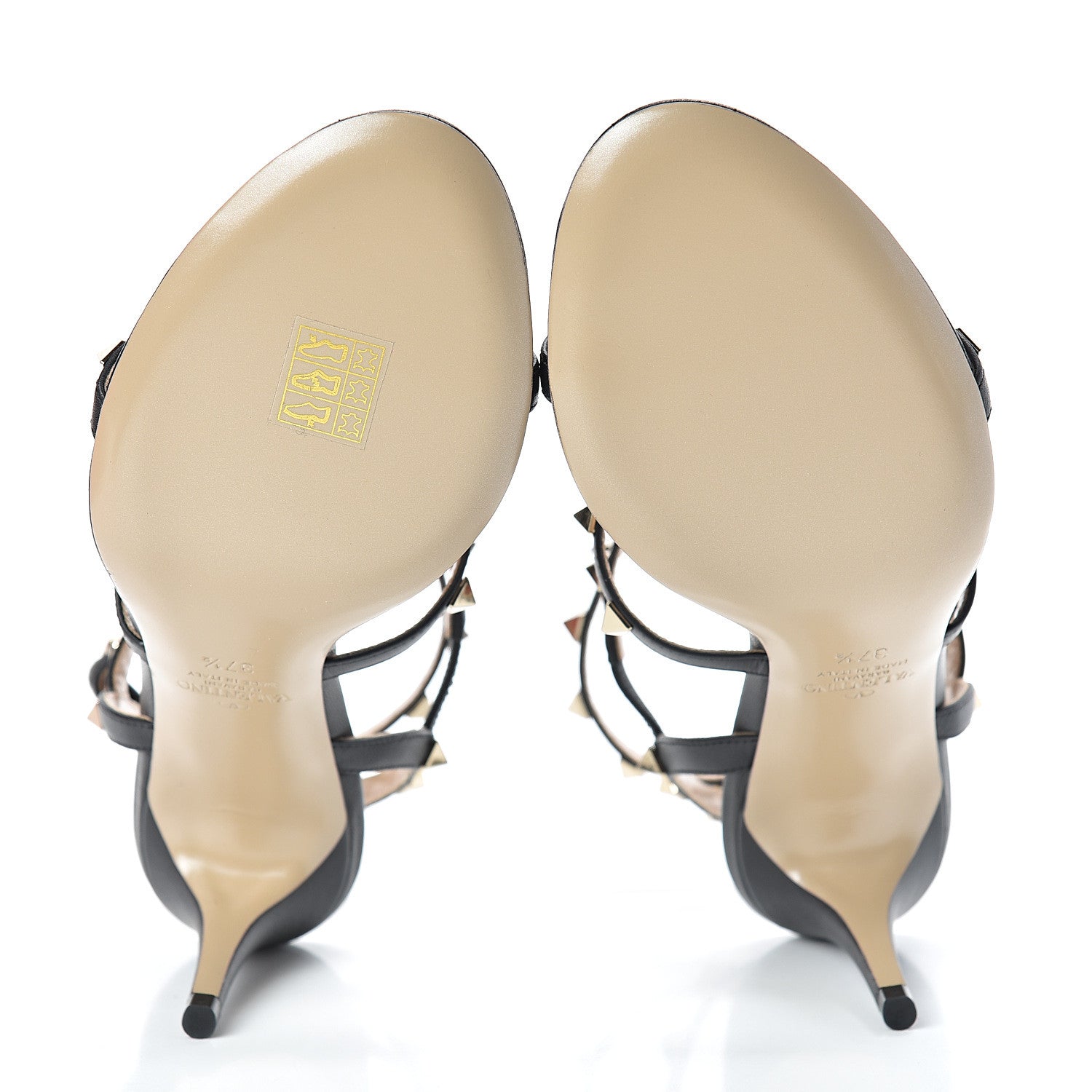 Valentino Garavani Nappa Rockstud Gladiator 70mm Sandals 37.5 Black 5 of 8