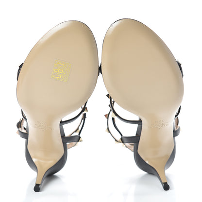 Valentino Garavani Nappa Rockstud Gladiator 70mm Sandals 37.5 Black 5 of 8