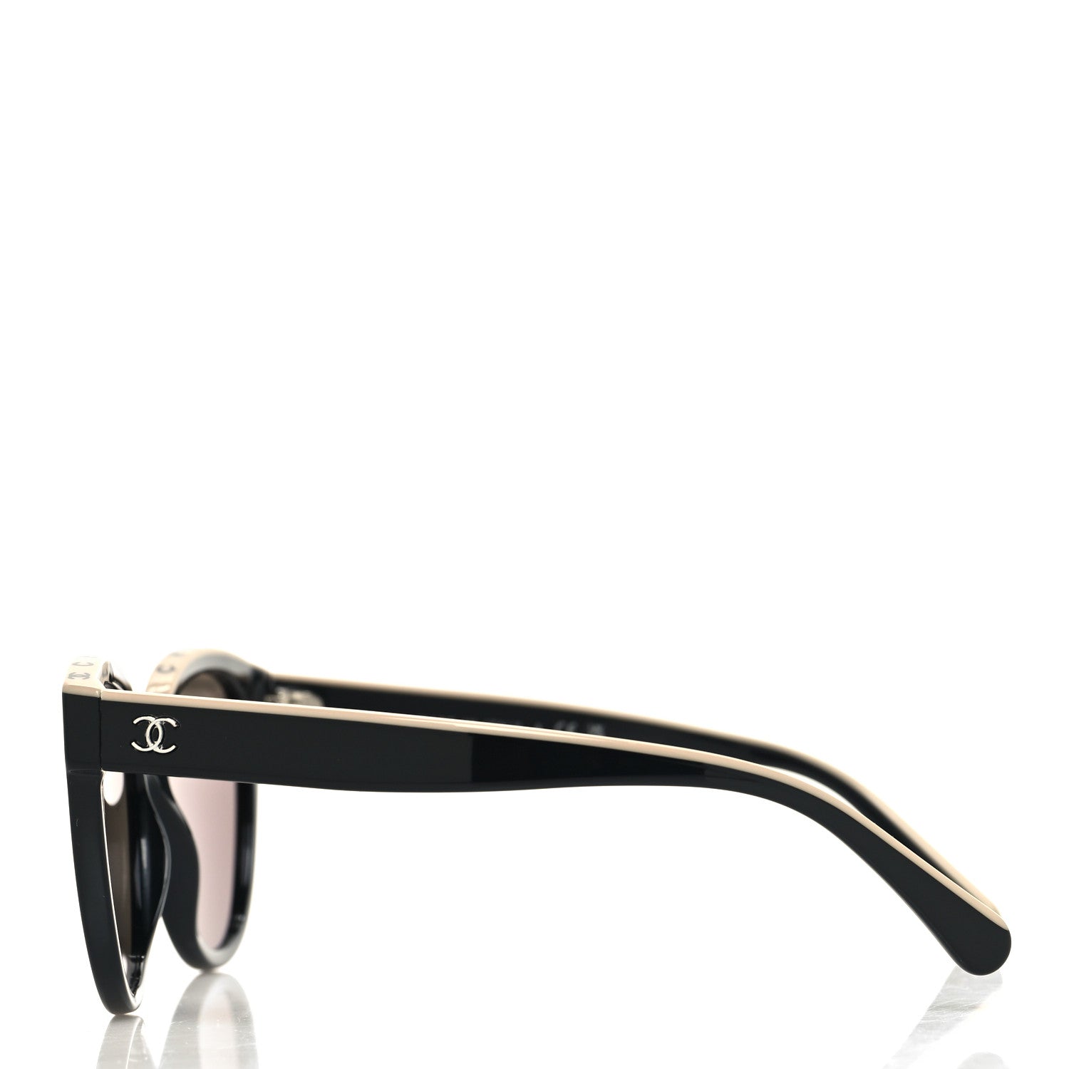 Chanel Acetate CC Butterfly Sunglasses 5414-A Black Beige 3 of 8