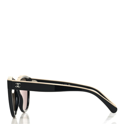 Chanel Acetate CC Butterfly Sunglasses 5414-A Black Beige 3 of 8