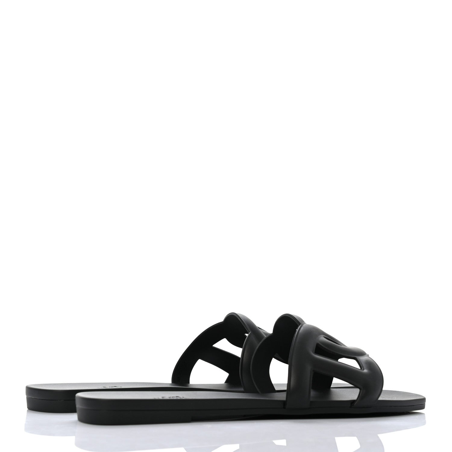 Hermes Rubber Aloha Sandals 40 Black 4 of 8