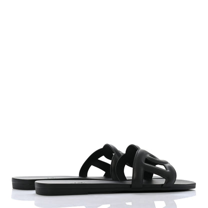 Hermes Rubber Aloha Sandals 40 Black 4 of 8