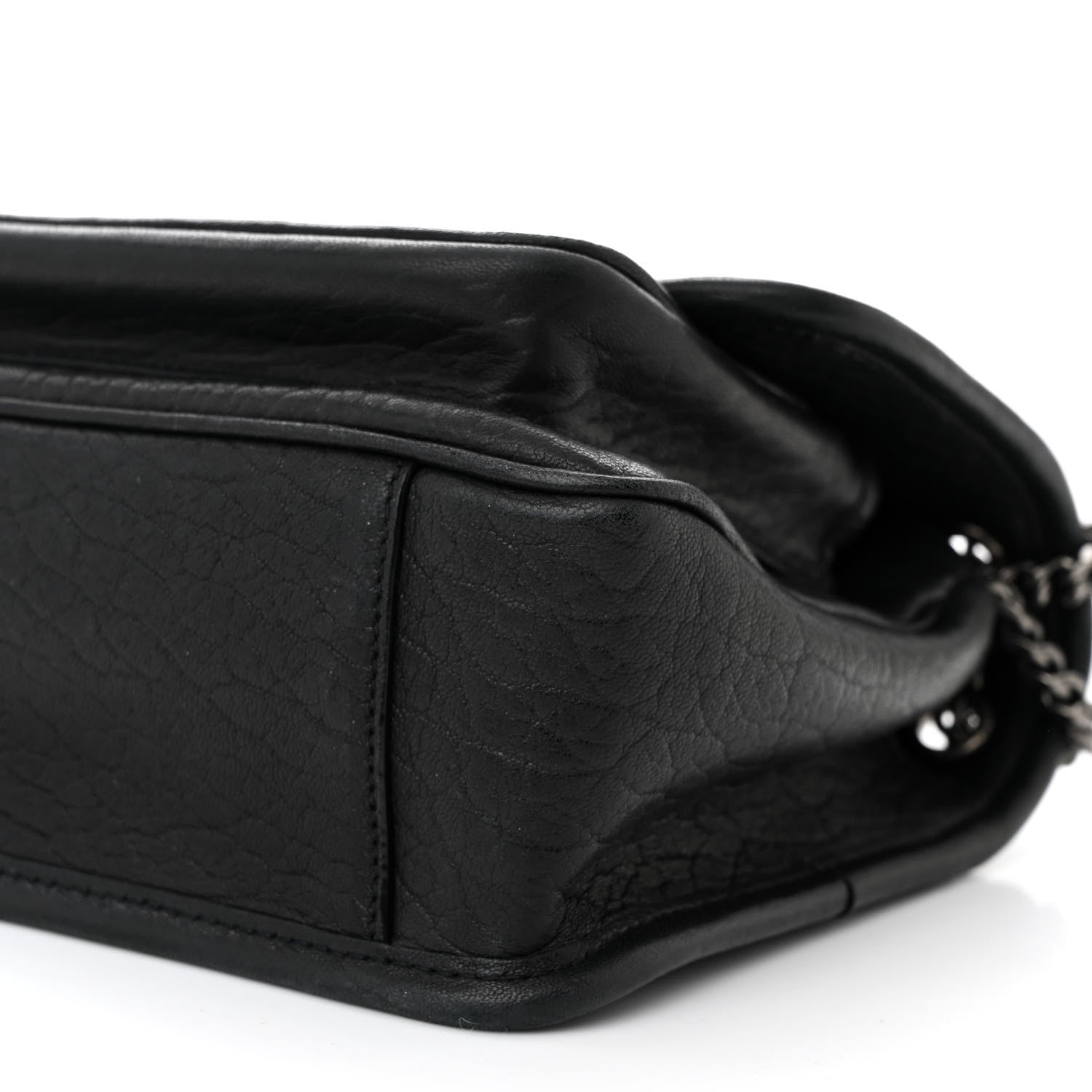 Saint Laurent Grained Lambskin Monogram Baby Niki Chain Satchel Black 10 of 10