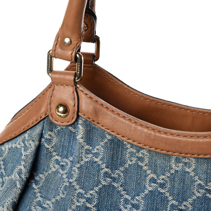 Gucci Denim Monogram Large Sukey Tote 18 of 21
