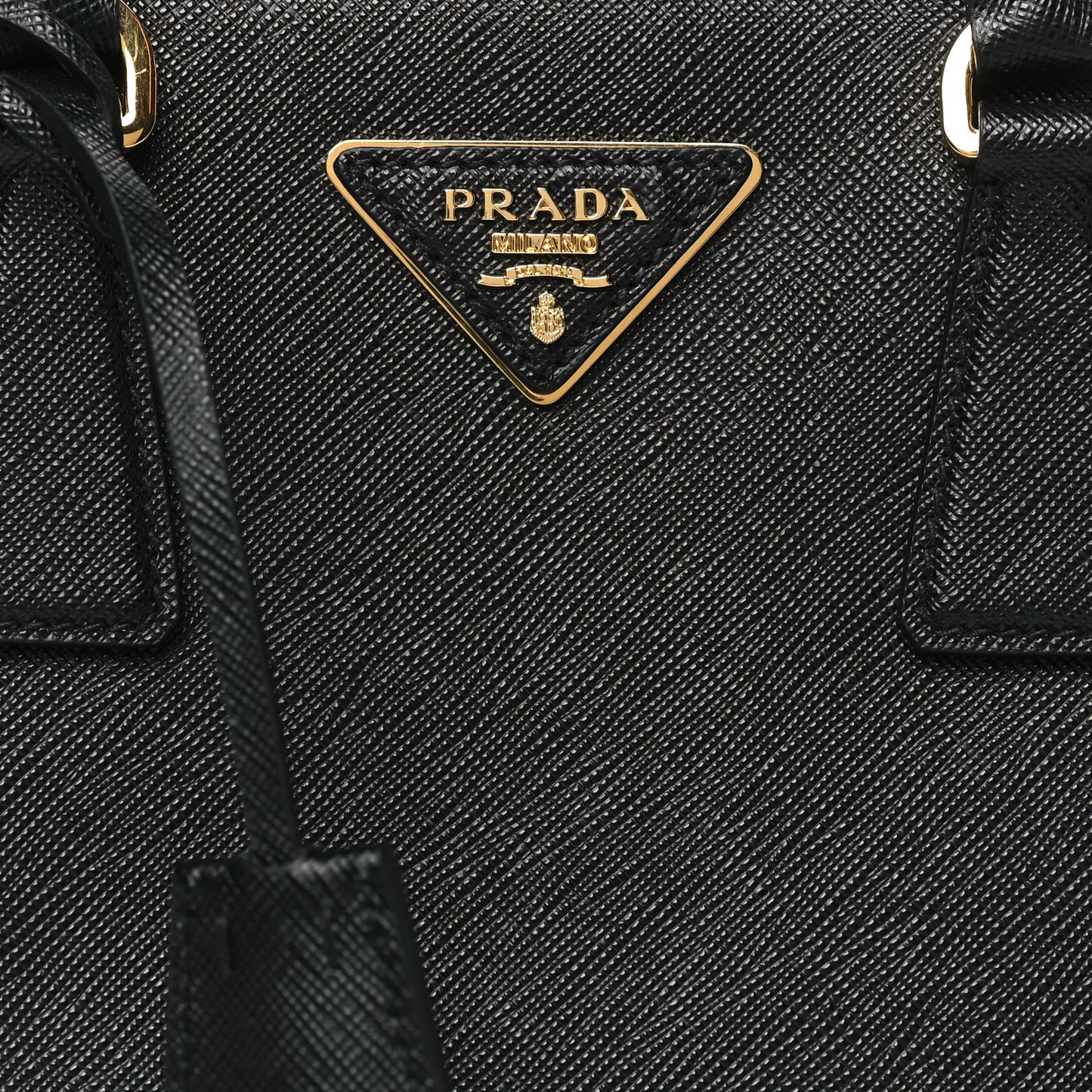 Saffiano Small Galleria Double Zip Tote Black