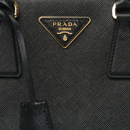 Prada Saffiano Small Galleria Double Zip Tote Black 8 of 10