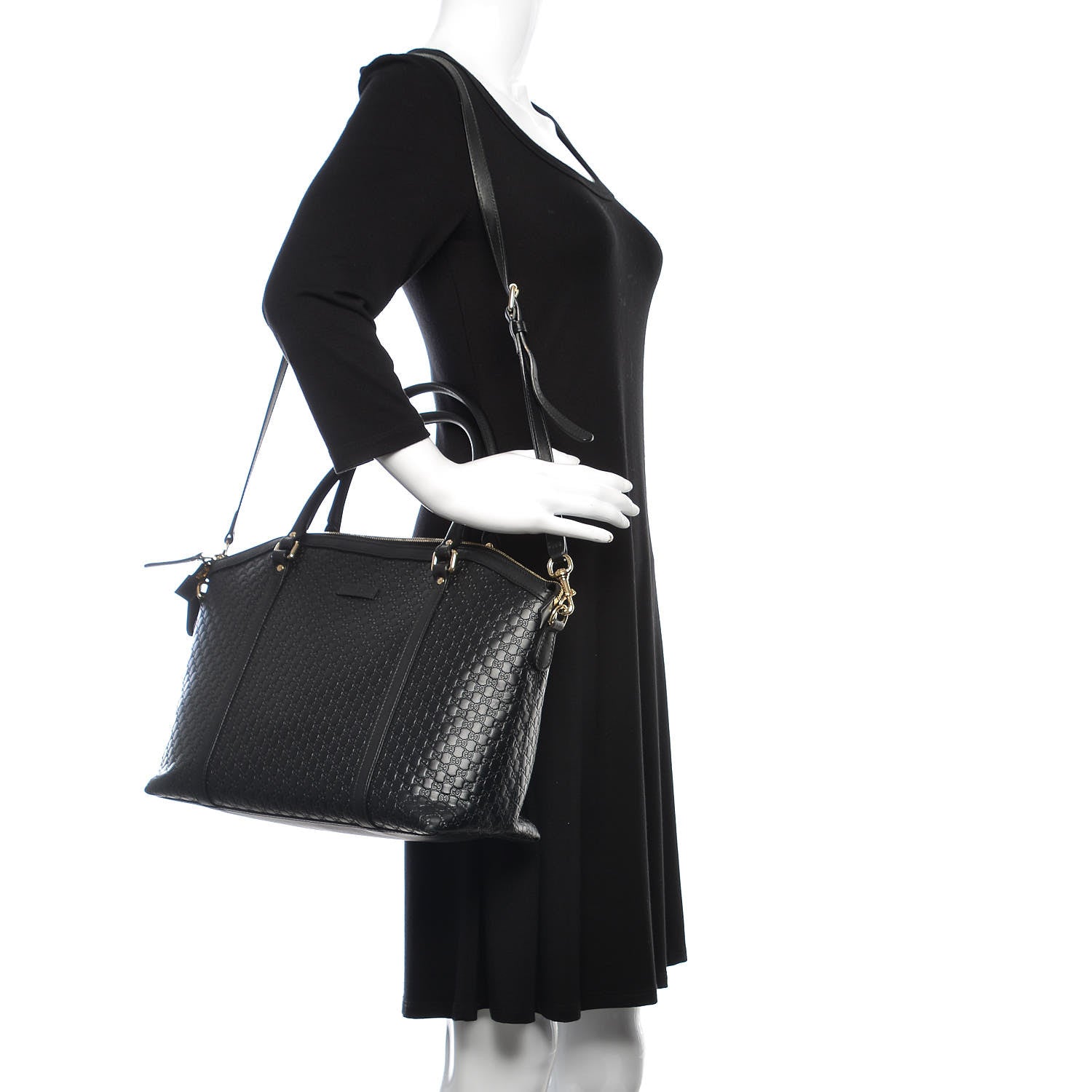 Gucci Soft Microguccissima Dome Satchel Black 2 of 9