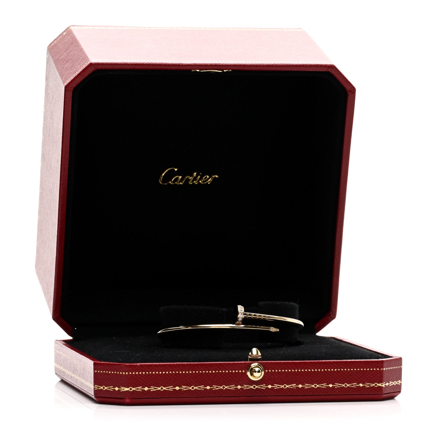 Cartier 18K Yellow Gold Diamond Small Juste Un Clou Bracelet 16 4 of 4
