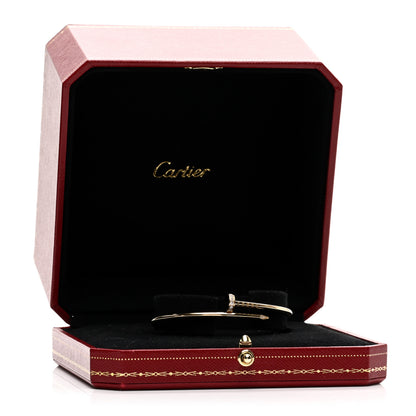 Cartier 18K Yellow Gold Diamond Small Juste Un Clou Bracelet 16 4 of 4