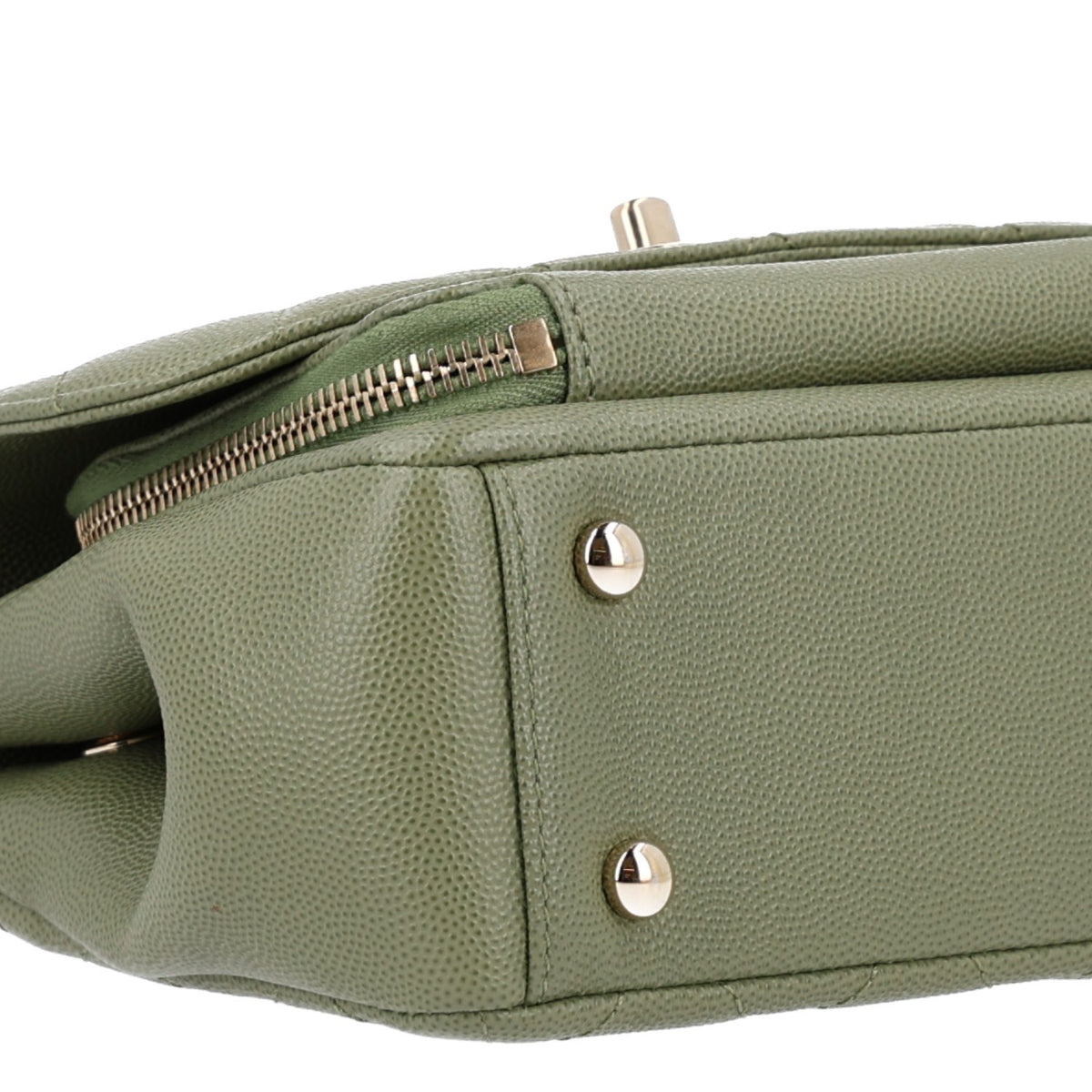 Chanel Caviar Quilted Small Business Affinity Flap Green 11 of 11